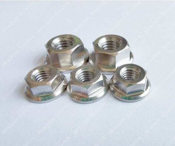 Titanium Hex Flange Nuts M6 M8 M10 M12 GR5 Anodized Color Hexagonal Titanium Flange Nut DIN6923