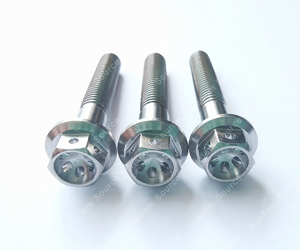 Titanium Flange Head Bolts With Dish Head and 6 Holes Around